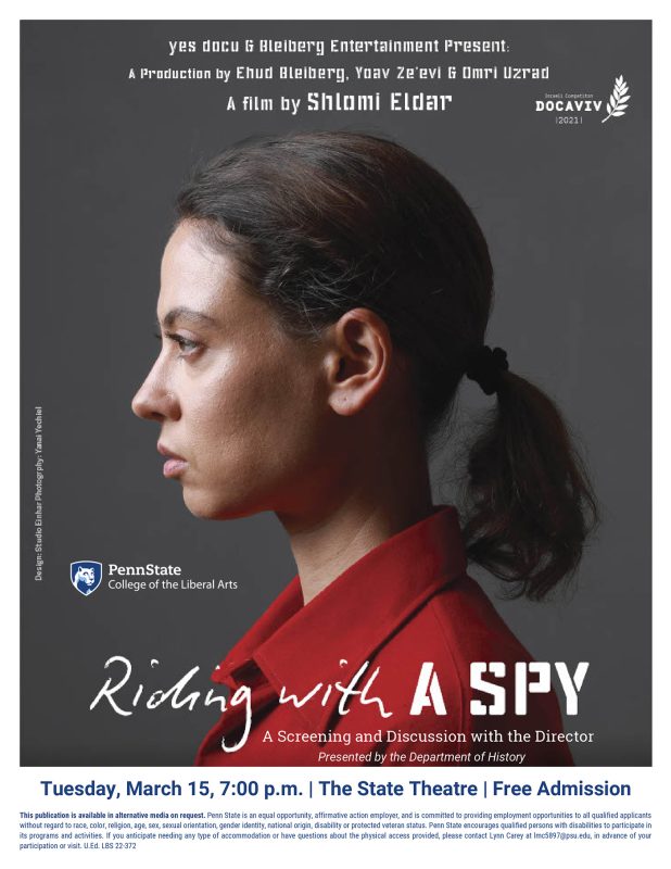 HIST Riding with a Spy Flyer - HIST Riding with a Spy Film Screening and Discussion Flyer_03.15.22